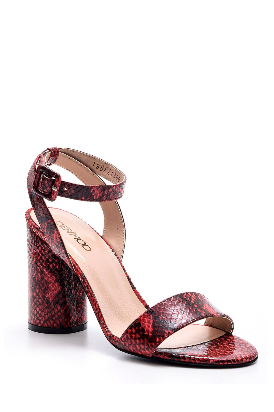 Women's Snakeskin Patterned Heeled Shoes