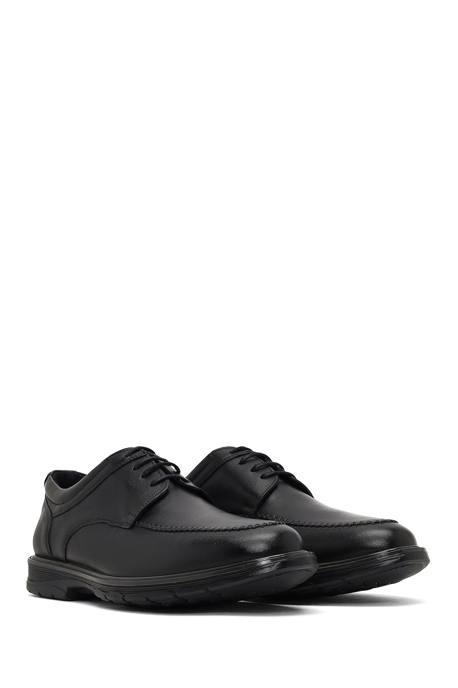 Men's Black Lace-up Leather Casual Shoes
