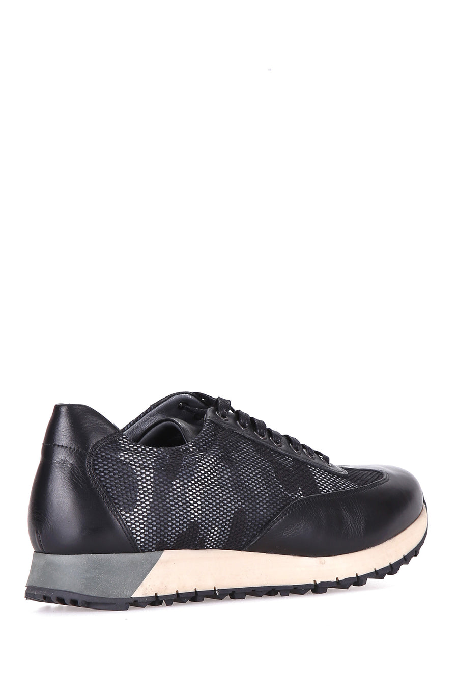 Camouflage Patterned Men's Leather Sneaker