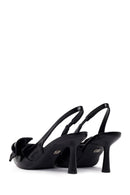 Women's Black Open Back Thin Heeled Shoes | Derimod