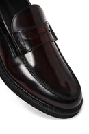 Erkek Bordo Deri Casual Loafer | Derimod