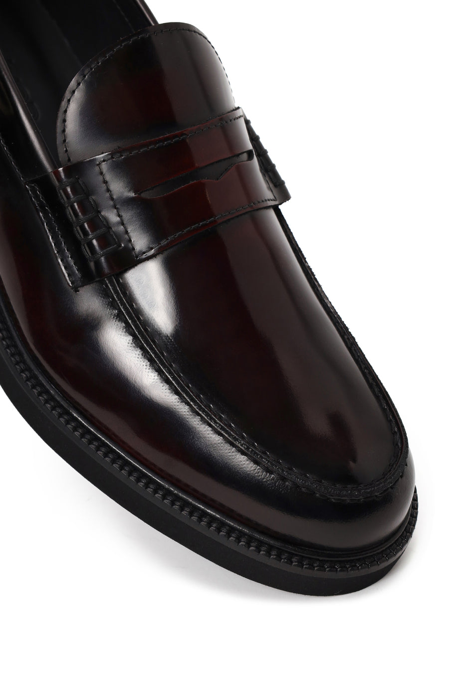Erkek Bordo Deri Casual Loafer