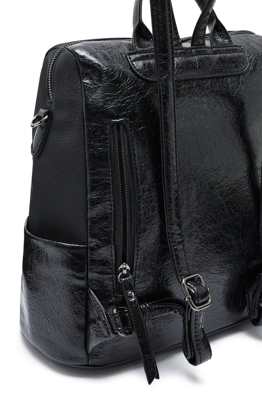 Women's Black Shoulder Strap Casual Backpack
