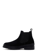 Men's Black Casual Chelsea Suede Leather Boots | Derimod