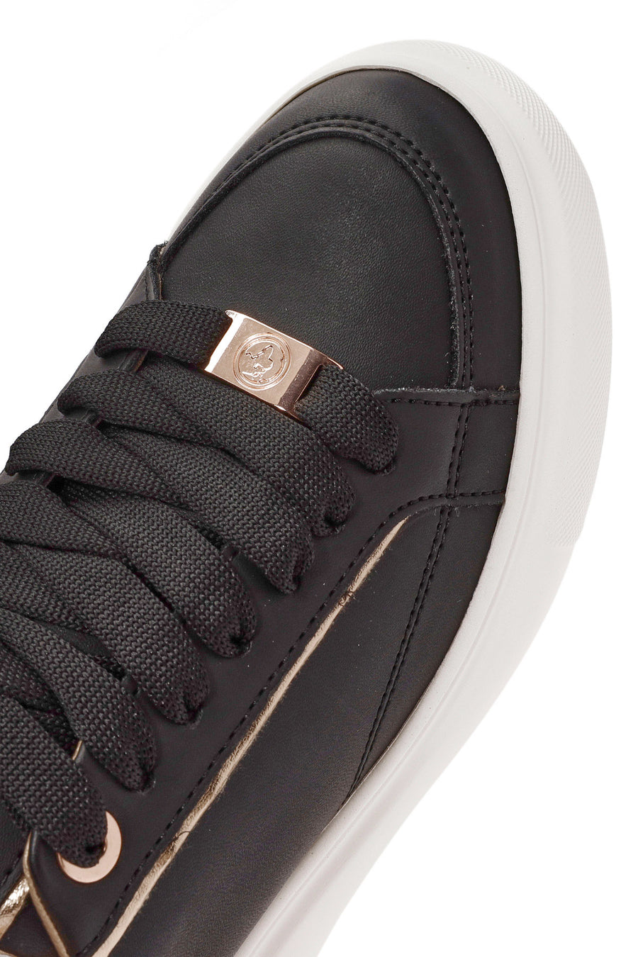 ACBC x Derimod Kadın Siyah Bağcıklı Kalın Tabanlı Sneaker