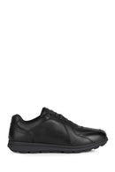 Geox Men's Black Spherica Ec12 Lace-up Leather Casual Sneaker | Derimod