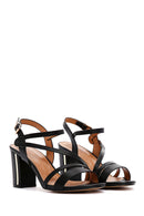 Women's Black Ankle Strap Heeled Sandals | Derimod