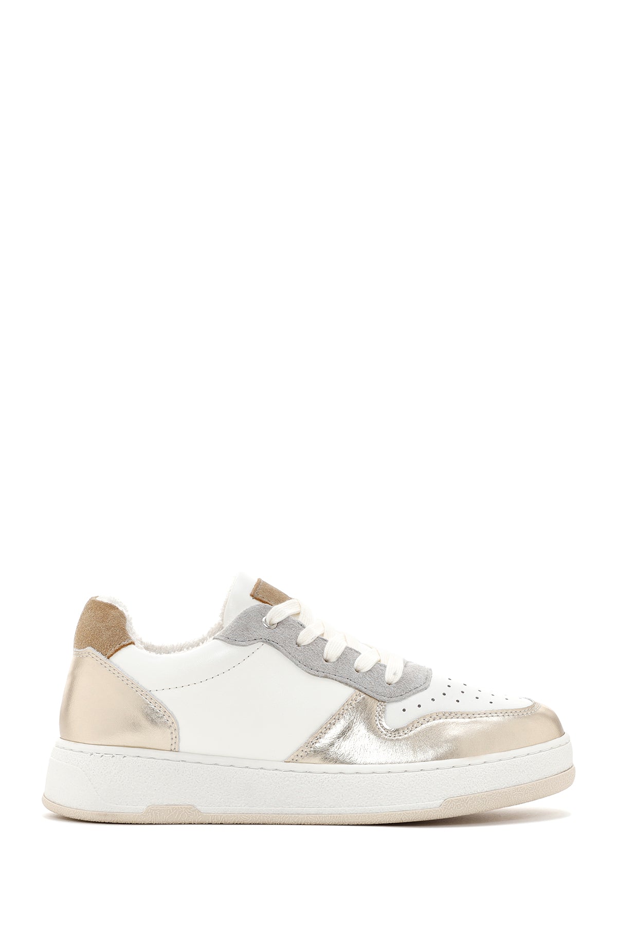 Women's Gold Leather Sneaker 23WFD500014 | Derimod