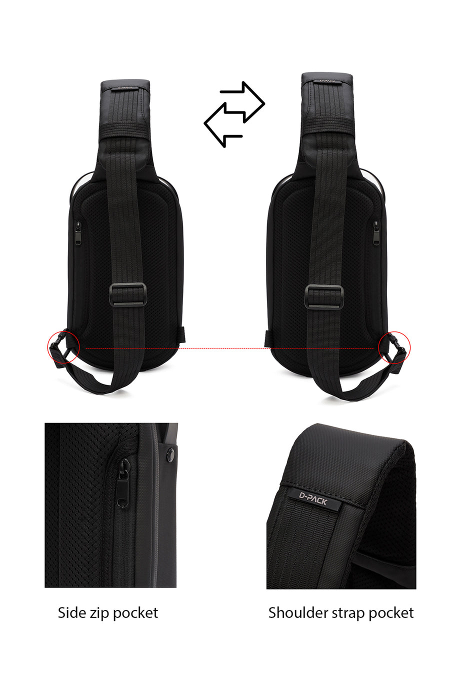 D-Pack Erkek Gri Teknolojik Kumaş Çapraz Çanta