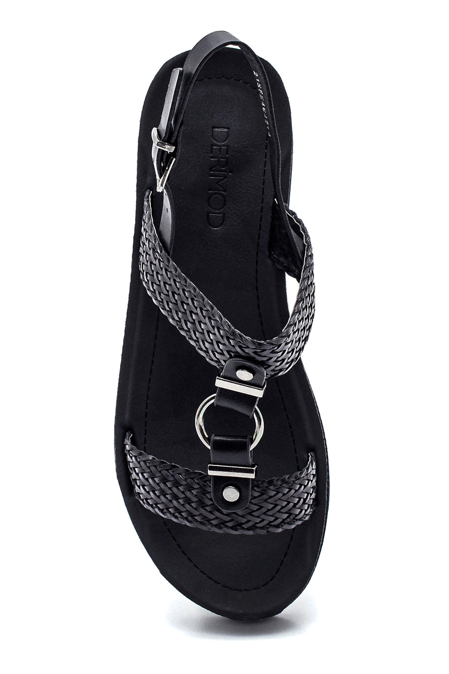 Women's Black Thick Sole Sandals