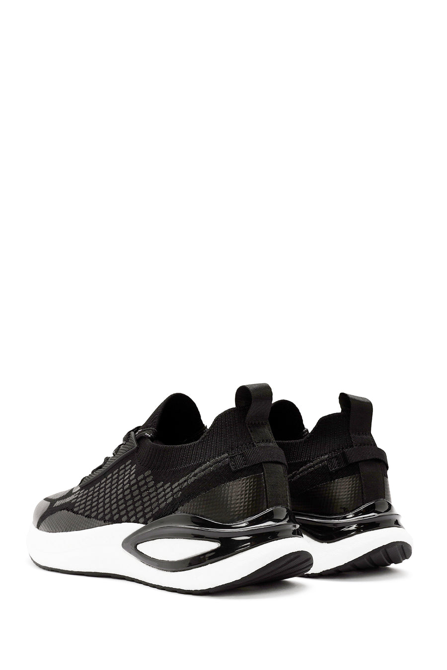 Derimod Zero Men's Black Lace-Up Thick Soled Fabric Sneaker