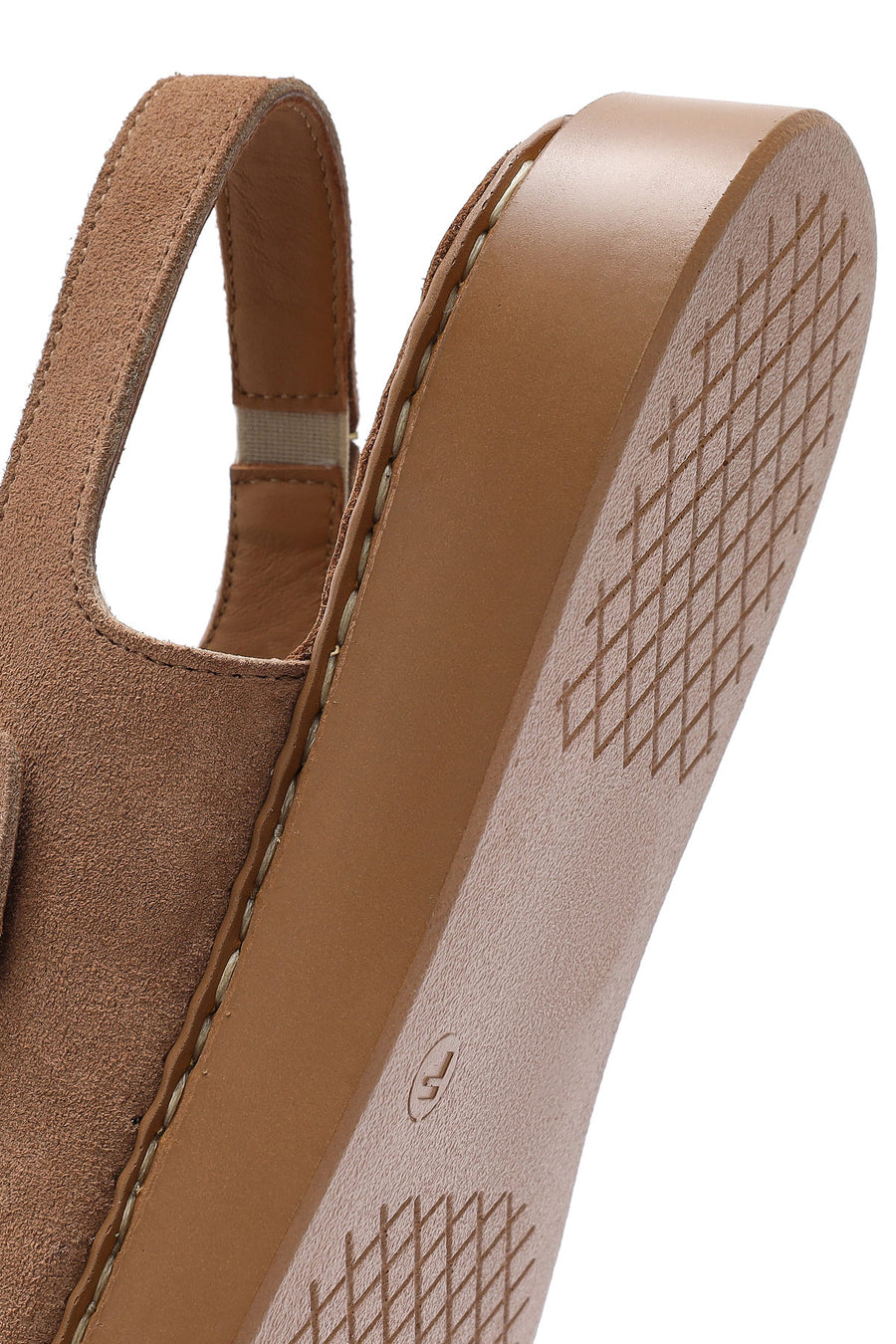 Women's Powder Pink Thick-Soled Buckled Suede Leather Comfort Sandals