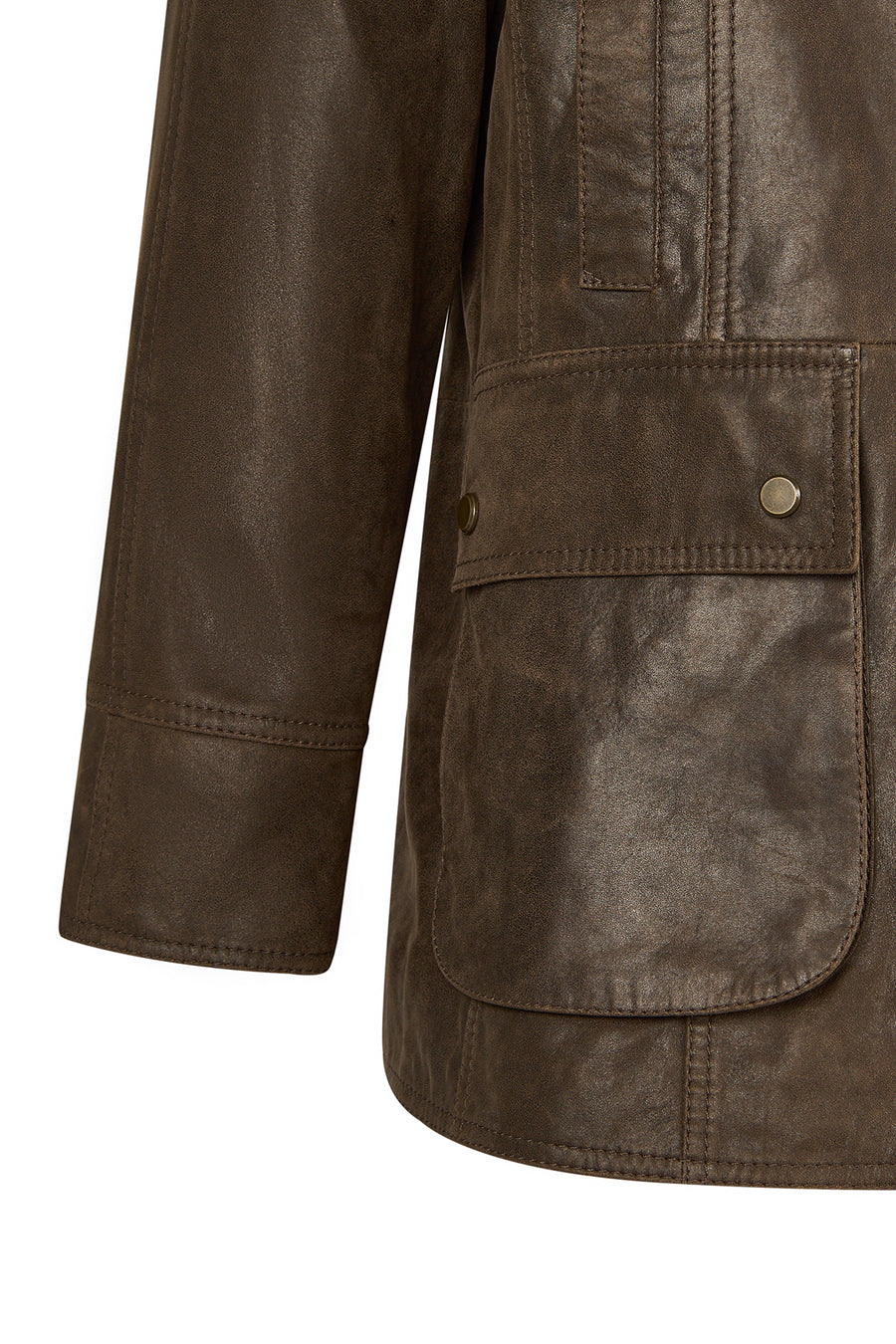 Gateaway Woman Brown Leather Coat