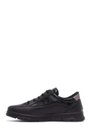 Woman Black Lace-Up Sneakers | Derimod