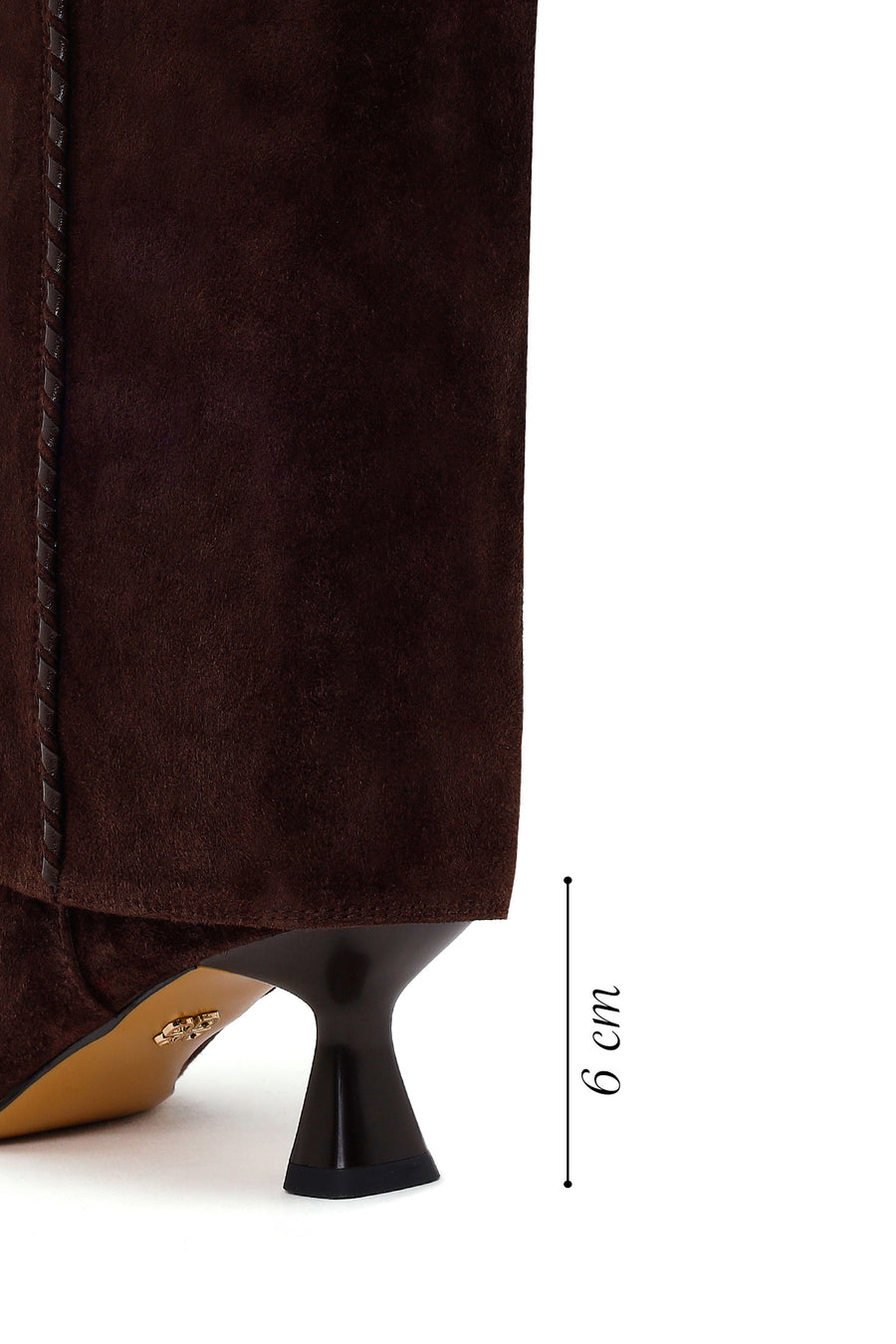 Woman Brown Heeled Suede Boots
