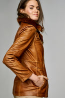 Roxy Women's Leather Jacket | Derimod