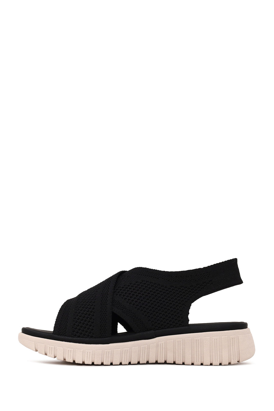 Woman Black Thick-Soled Comfort Sandal