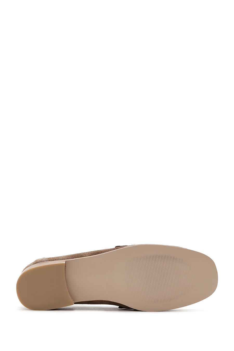 Women's Brown Suede Leather Buckle Loafer