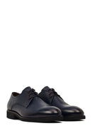 Men's Navy Blue Lace-up Leather Casual Shoes | Derimod