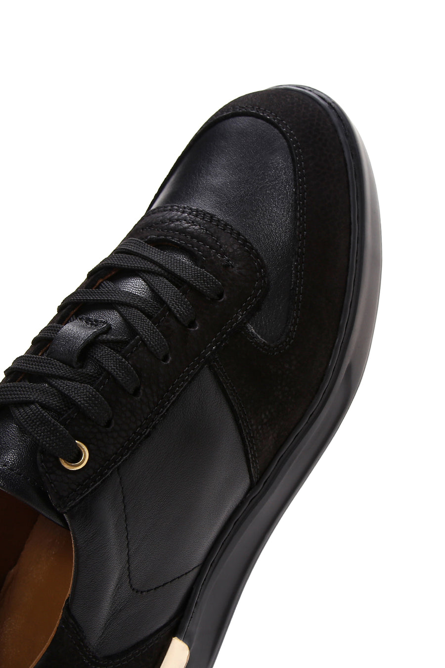 Men's Black Leather Sneaker