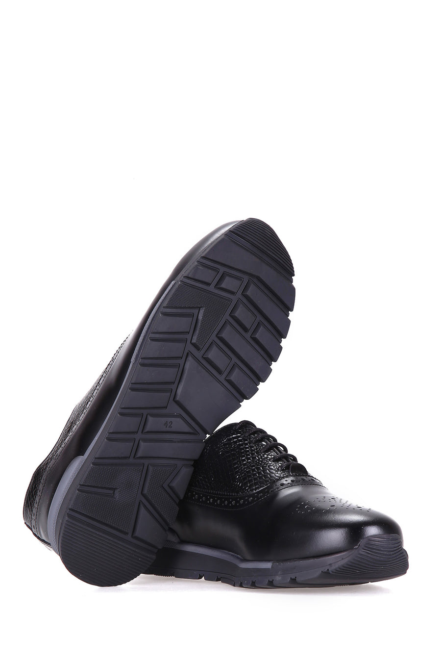 Crocodile Patterned Men's Leather Shoes