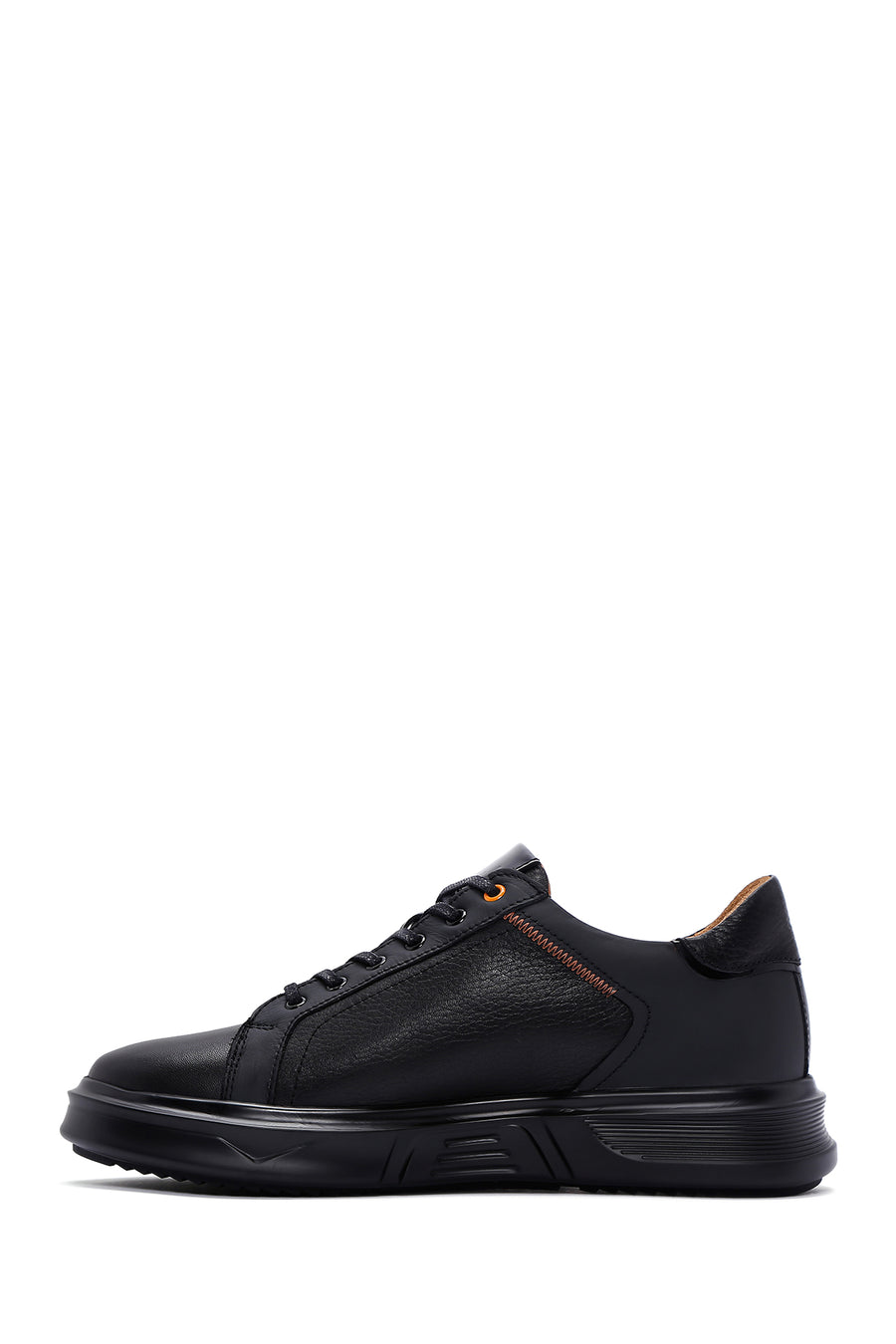 Men's Black Leather Sneaker