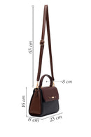 Woman Burgundy Classic Shoulder Bag with Long Strap | Derimod