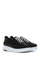 Women's Black Laced Thick Soled Shoes | Derimod