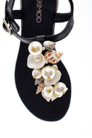 Women's Seashell Detailed Flip Flops Sandals | Derimod