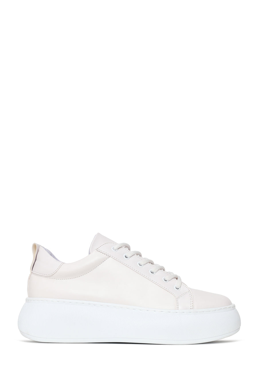 Kadın Beyaz Bağcıklı Kalın Tabanlı Sneaker 26PFE220318 | Derimod