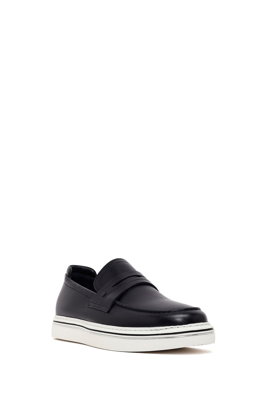 Male Black Leather Loafer