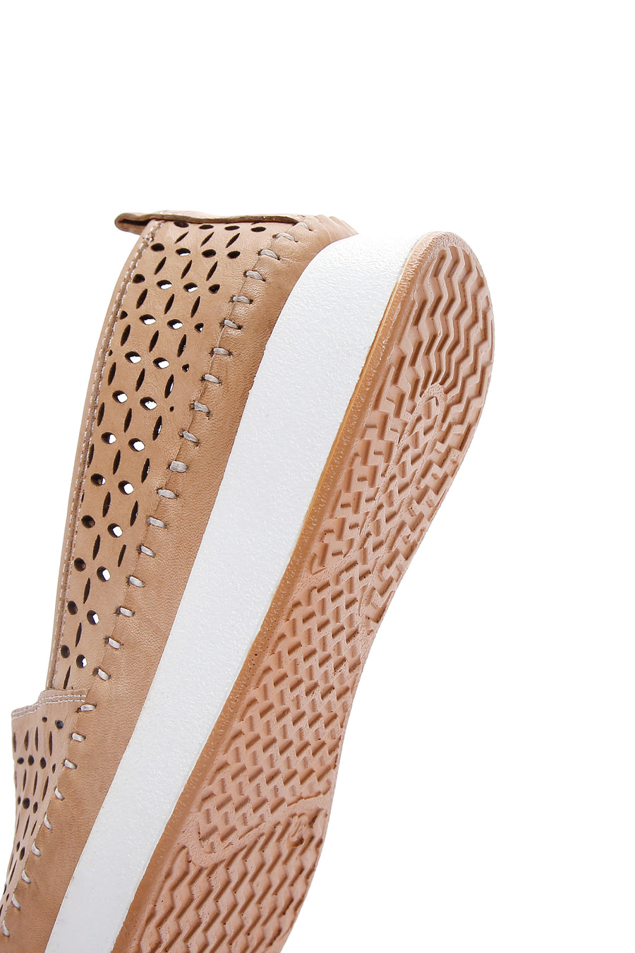 Women's Beige Leather Comfort Loafer