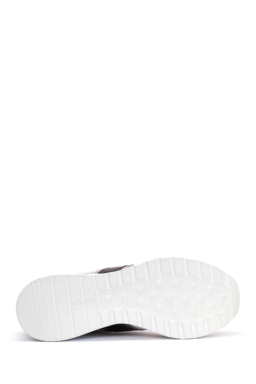 Kadın Bej Deri Dolgu Topuklu Sneaker