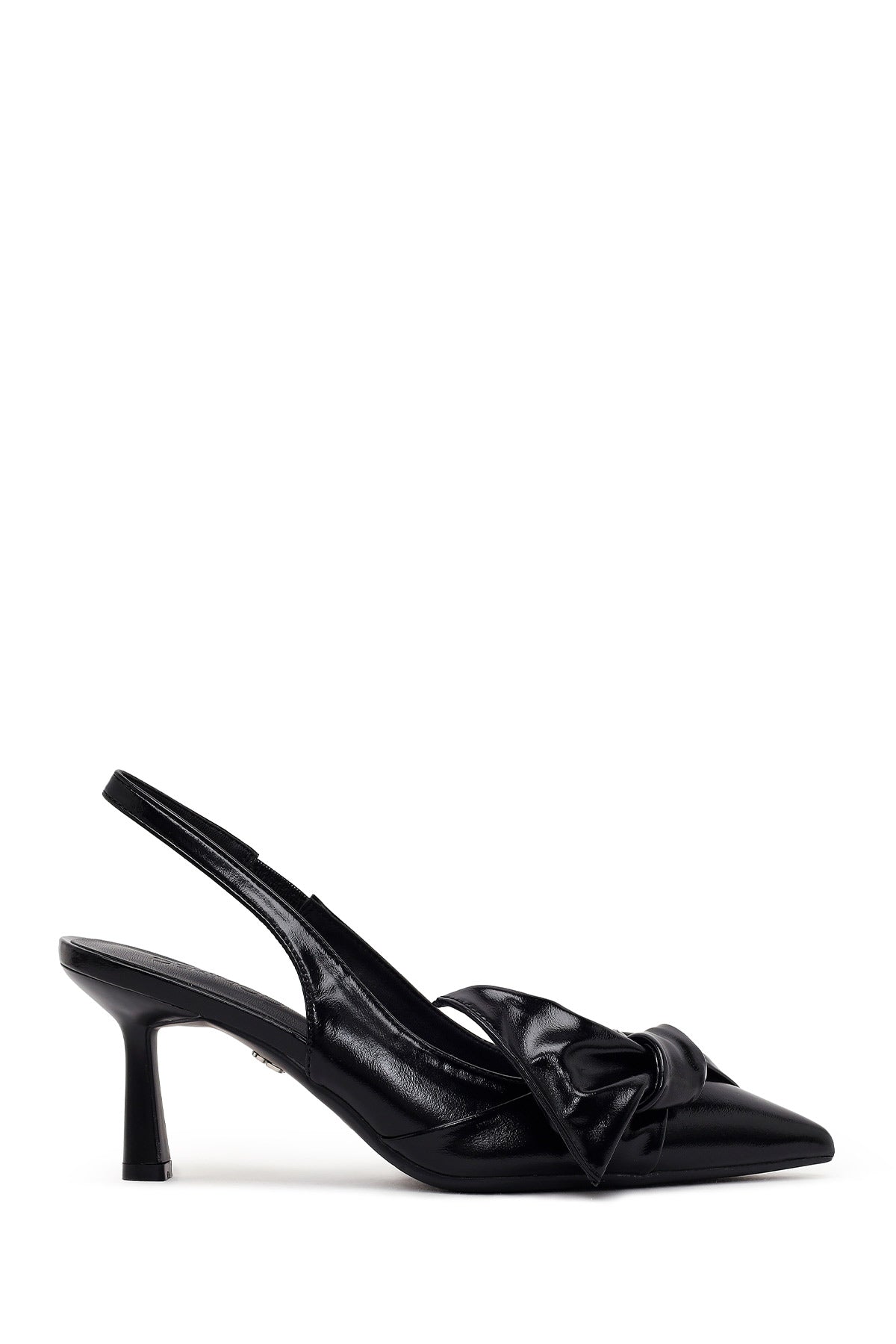 Women's Black Open Back Thin Heeled Shoes 26PFE497018 | Derimod