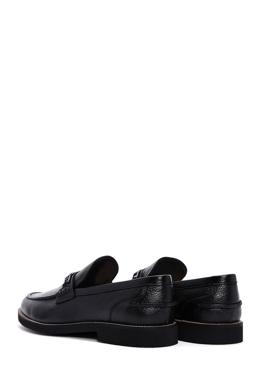 Men's Black Leather Casual Loafer