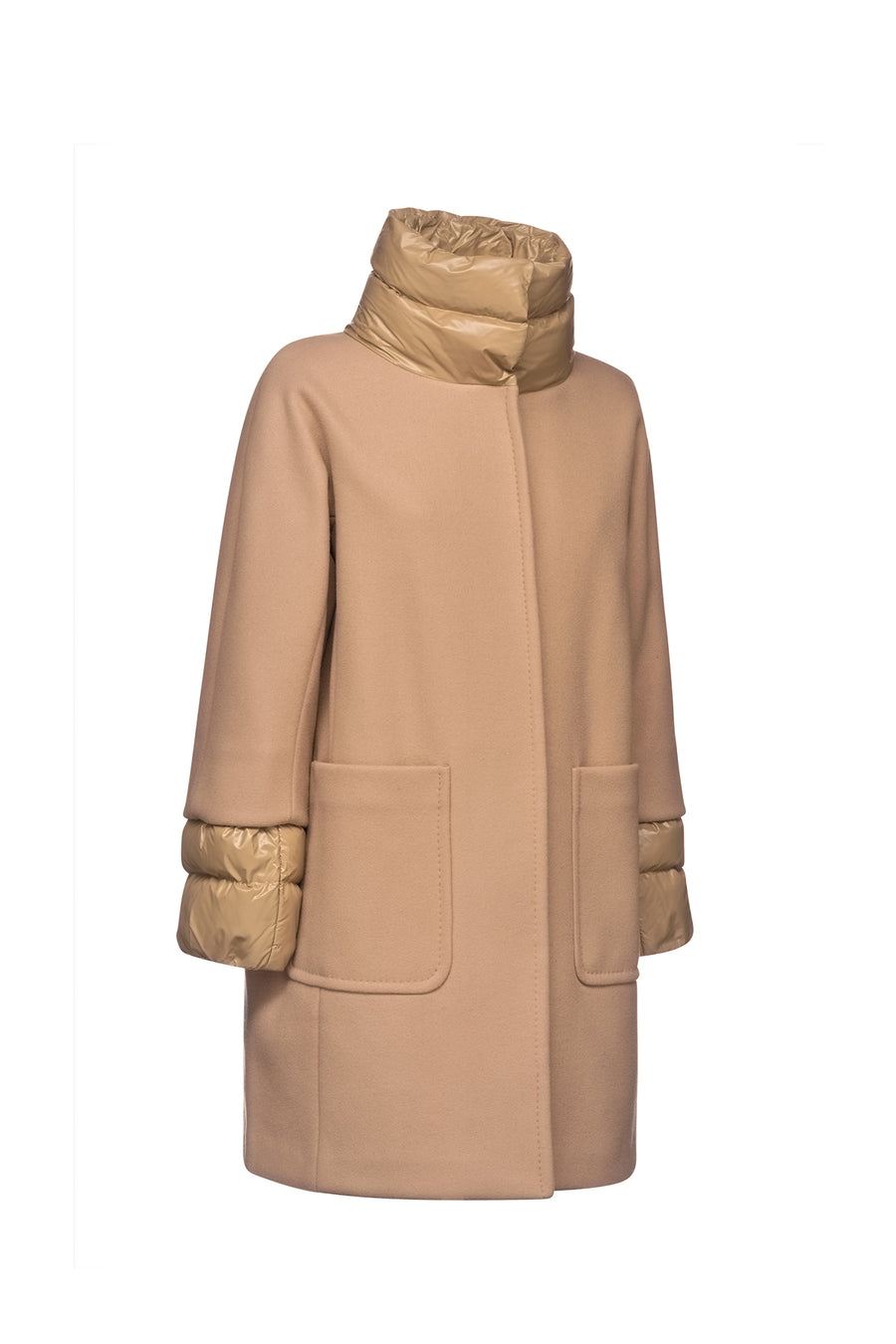 Geox Women's Brown W Diamante Long Coat
