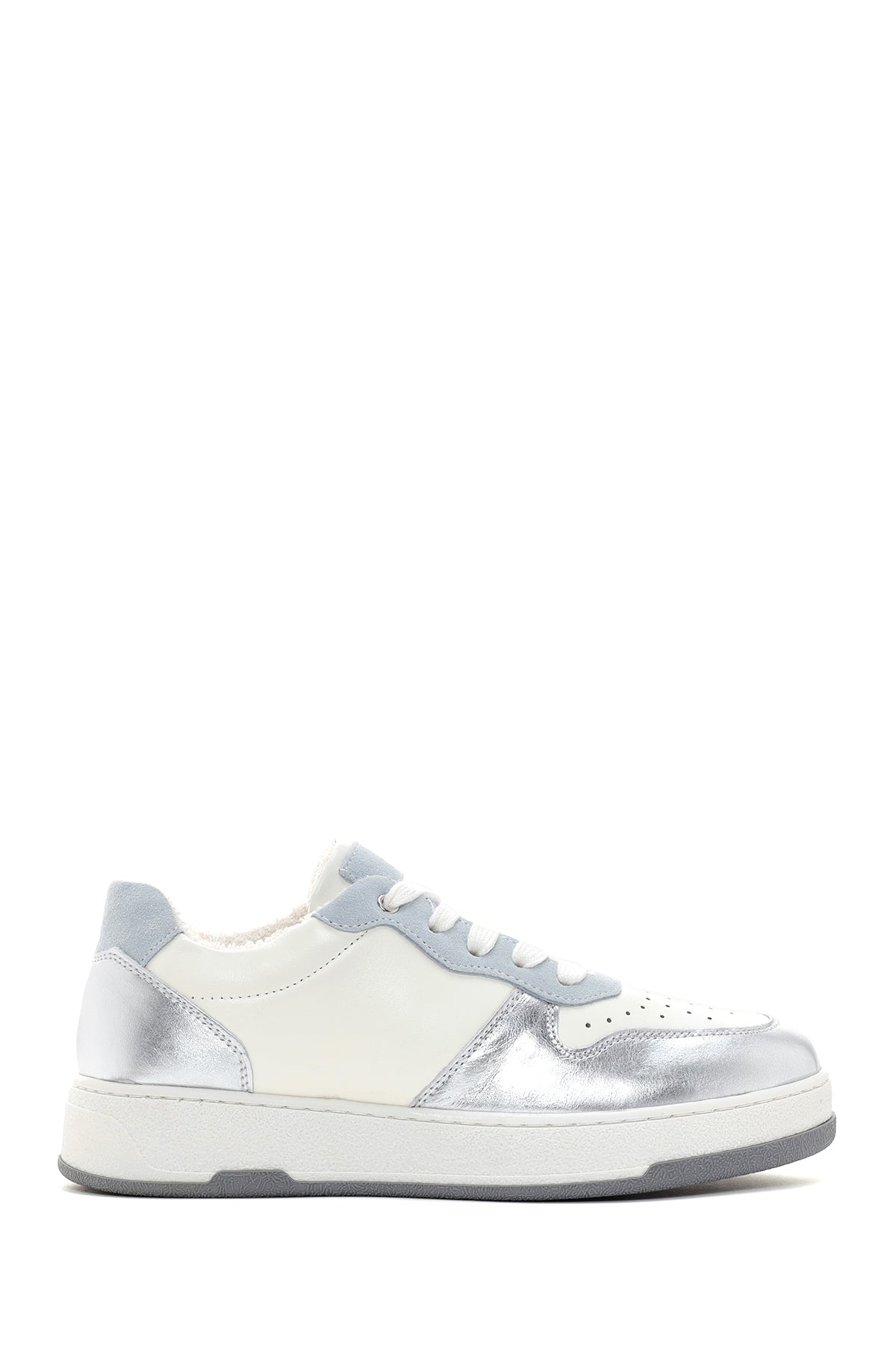 Women's Silver Leather Sneaker 23WFD500014 | Derimod