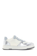 Women's Silver Leather Sneaker | Derimod