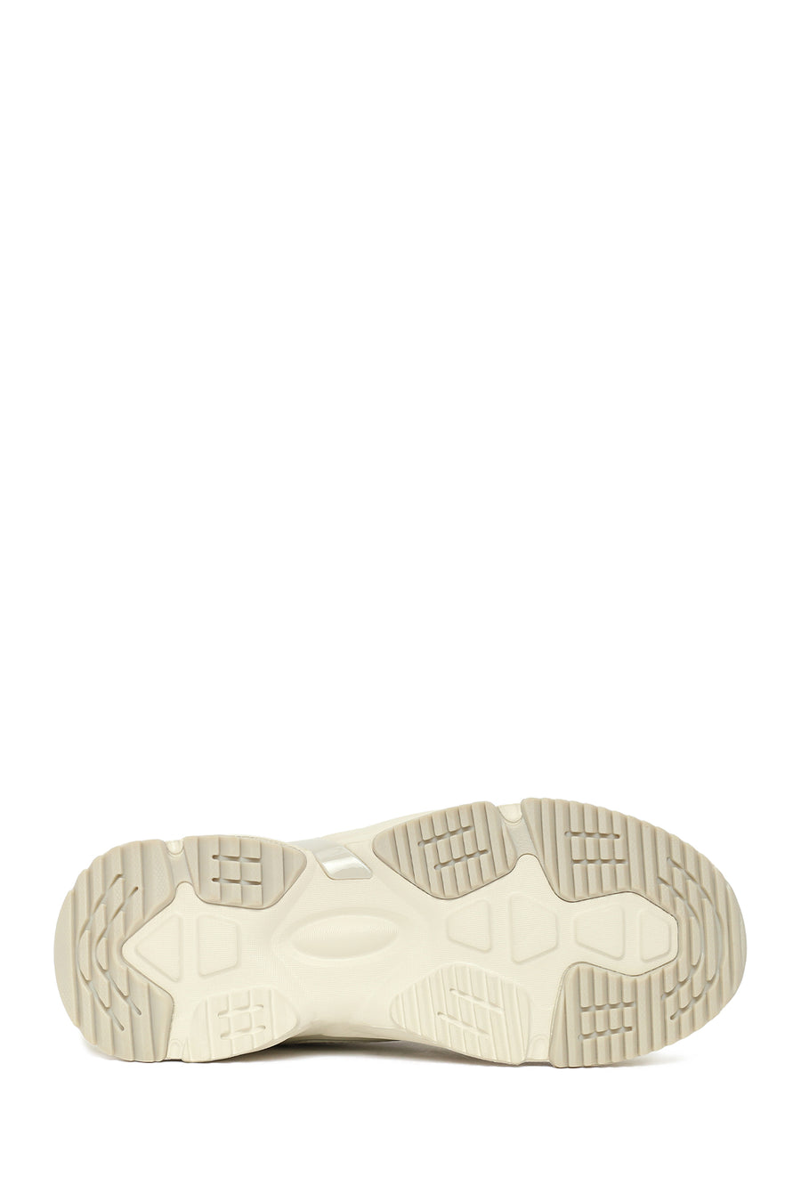 Woman Grey Thick-Soled Lace-Up Sneakers