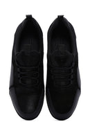 Men's Black Leather Sneaker | Derimod