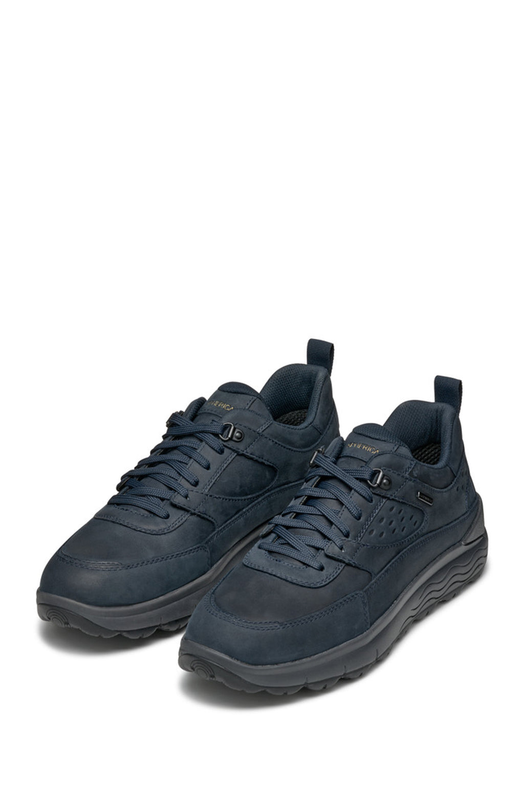 Geox Erkek Lacivert Bağcıklı Kalın Tabanlı Süet Deri Sneaker