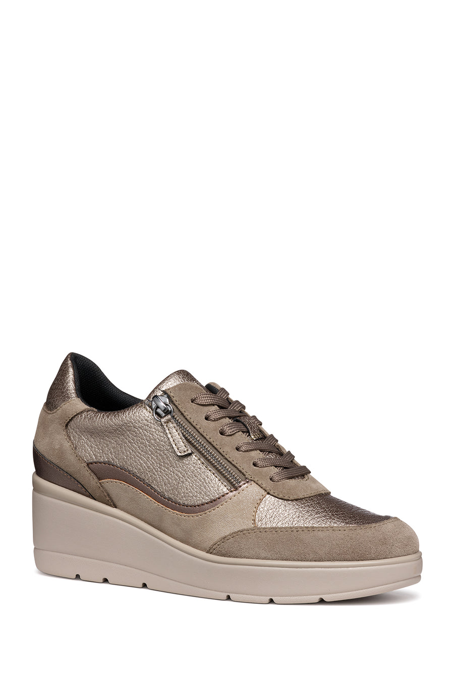 Geox Kadın Vizon Ilde Taup Bağcıklı Kalın Tabanlı Sneaker