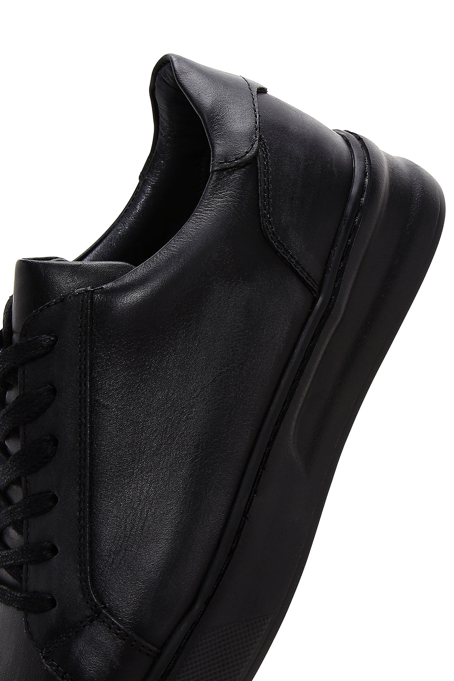 Men's Black Leather Sneaker