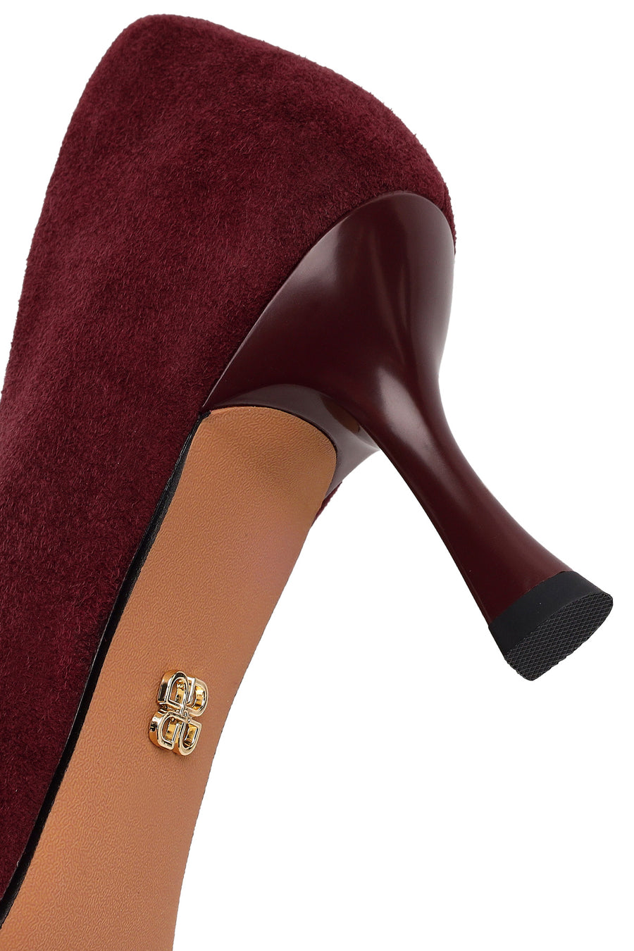 Kadın Bordo İnce Topuklu Süet Deri Stiletto