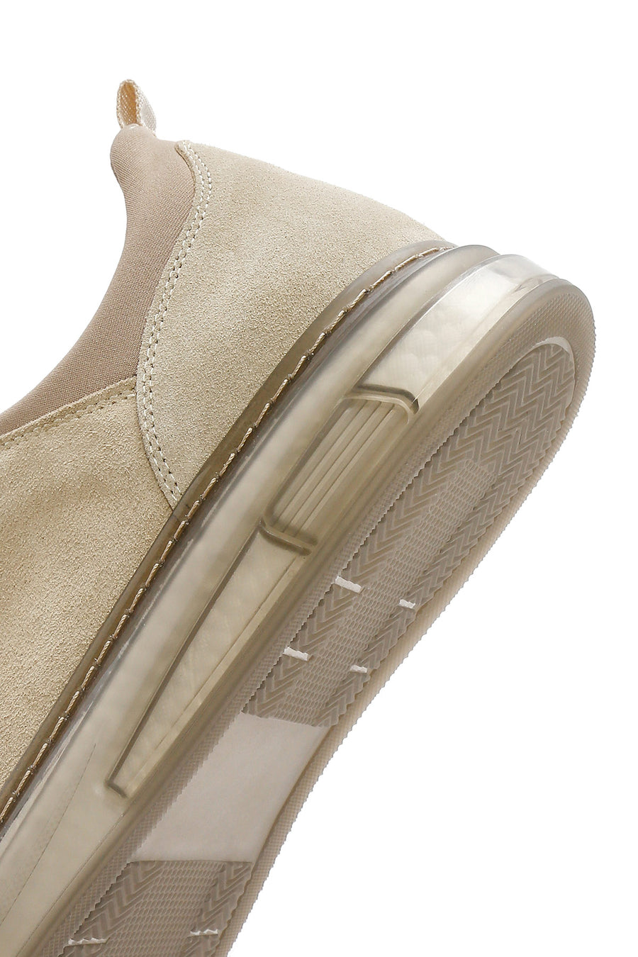 Men's Beige Lace-Up Suede Leather Sneaker