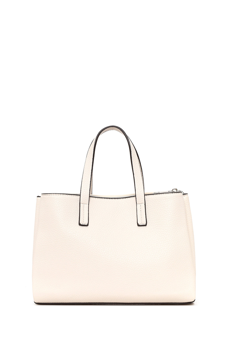 Woman Cream Long-Strap Shoulder Bag