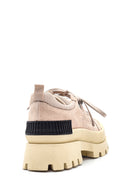 Women's Leather Suede High Sole Shoes | Derimod