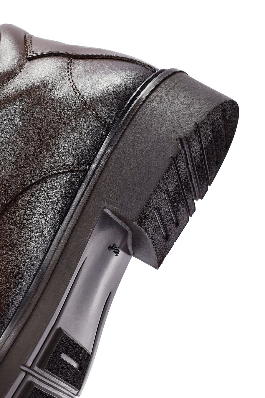 Men's Brown Zippered Leather Casual Boots