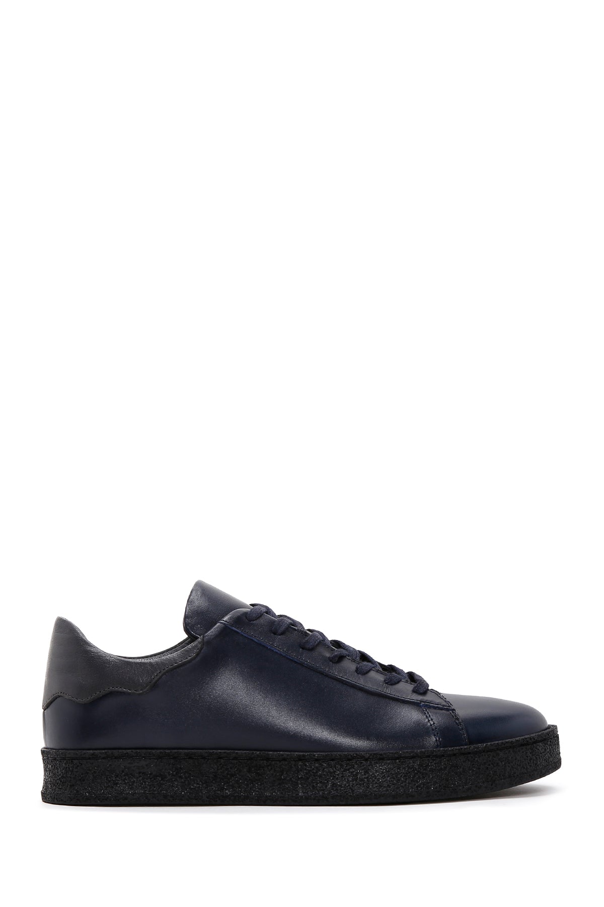 Men's Navy Blue Leather Sneaker 23WFD688318 | Derimod