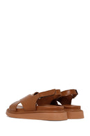 Women's Tan Strap Leather Sandals | Derimod